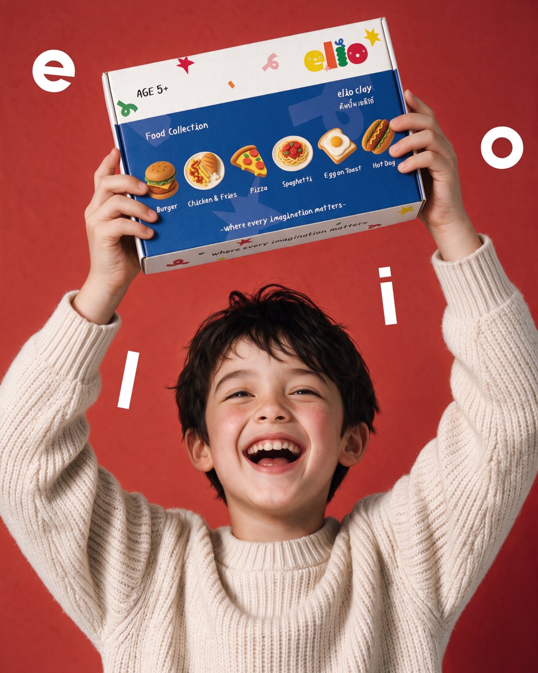 Child holding the Food Collection box